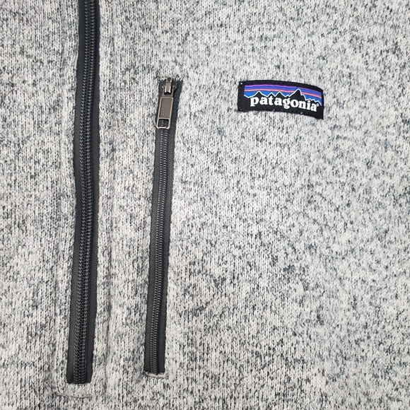 Patagonia Better Sweater Pullover Mens XL Two Tone Gray 1/4 Zip Fleece Logo EUC - Picture 3 of 10